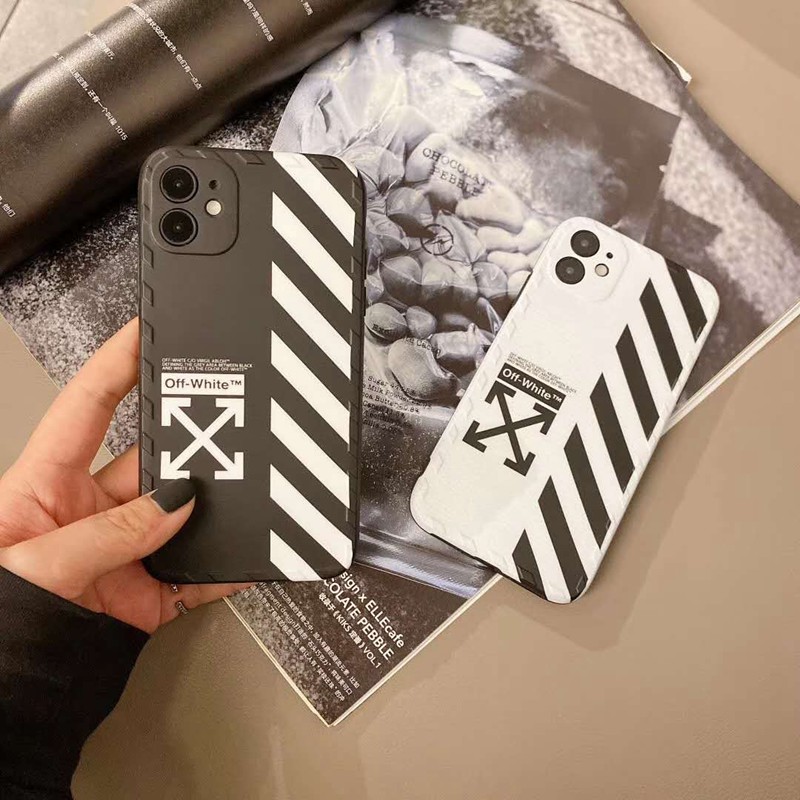 ブランドロゴ オフホワイトiPhoneX/XR用スマホケース