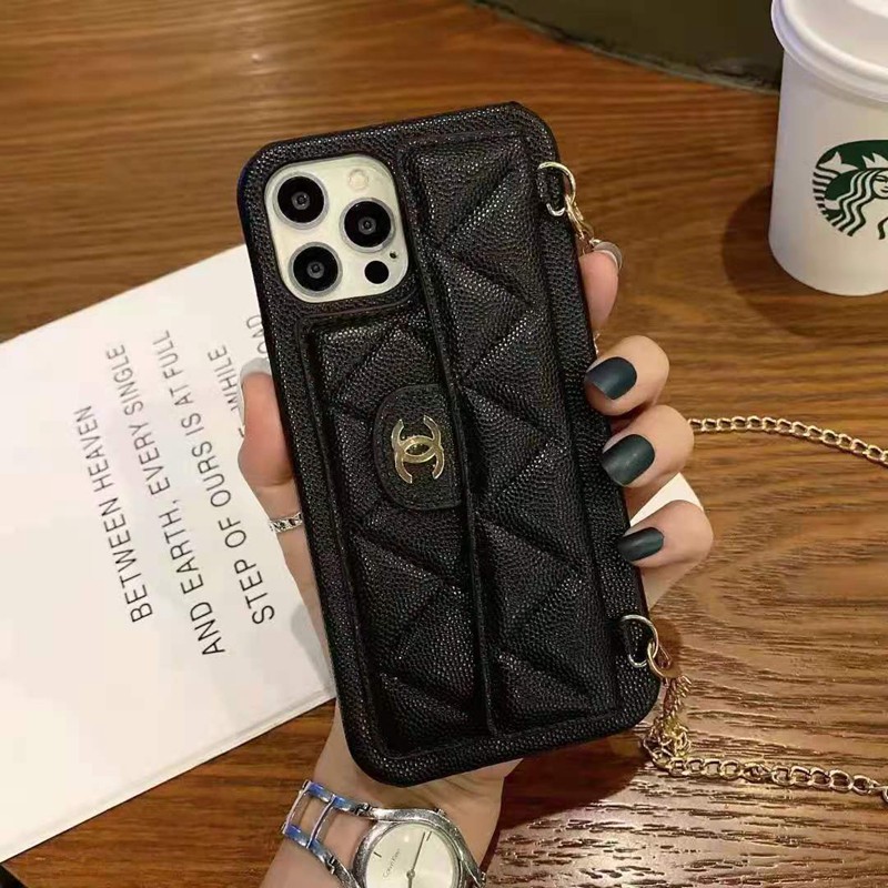 chanel IphoneXrケース セリフ愛用 ストラップ付き カバー