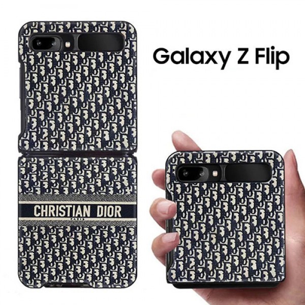 galaxy z flipケースディオールオブリーク柄ギャラクシー ゼット フリップ ケースau SCV47 SCG04Samsung 折りたたみスマートフォン Galaxy ZFlip 5g ハイブランドスマホケース 