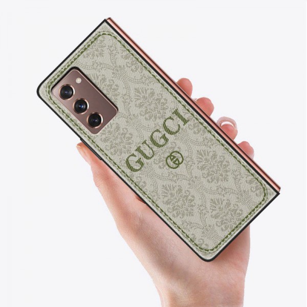 Gucci Galaxy Z Fold 2/3/4 5G ケース/カバー 革製ブランド サムスン ギャラクシーSamsung Galaxy Z Fold2/3/4 5Gケースグッチ おしゃれ カバー 耐衝撃 スマホケース ケース