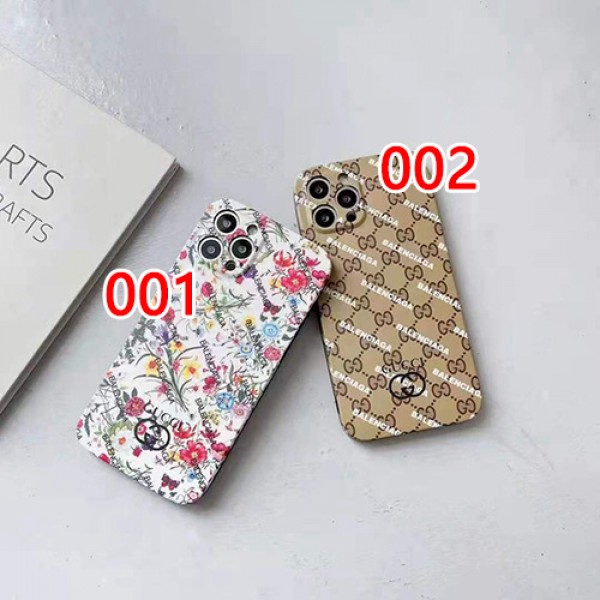 ハイブランド gucci バレンシアガコラボケース コピーiphone 13/12 pro/13 pro maxカバー メンズ レディース韓国風iphone11/11 pro maxジャケットスマホケース コピー