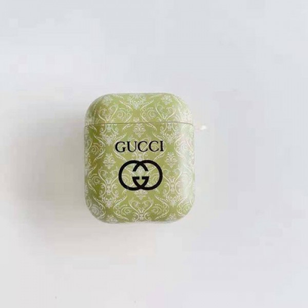 GUCCI/グッチブランド AirPods 1/2/Proケース 贅沢風 ワイヤレス airpodsカバー 全面保護Gucci エアーポッズ プロ イヤホーンケース Bluetooth オシャレ 充電対応 モノグラム花柄カラビナ付き落下防止 脱着簡単 防水 防塵