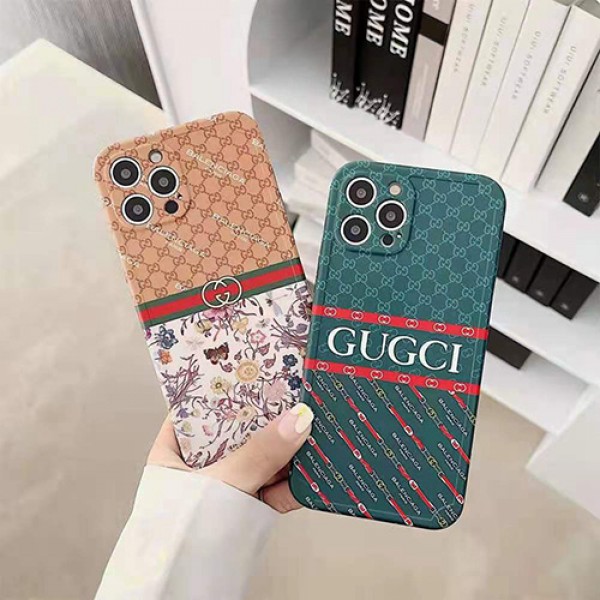 Gucci＆Balenciagaブランド 経典 iphone 13/12/12 pro/12 mini/12 pro maxケー ス耐衝撃 ジャケット型 ヒット防止 激安 アイフォン11/11 pro/11 pro max/se2スマホケース シリコン製 グッチバレンシアガコラボ IPHONE X/XS/XR/8/7ケース 韓国風 メンズ レディーズ 芸能人愛用 