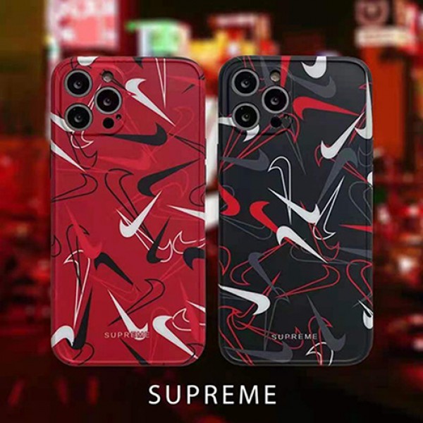 NIKE/SUPREMEコラボブランド激安交換用 iphone 13/12/12 pro/12 mini/12 pro max保護ケースアイフォン11/11 pro/11 pro max/se2カバーナイキブランドレザー製ジャケット型アップルX/XS/XR/8/7スマホケース韓国風スマホケース コピーセレブ愛用ハイブランドケース芸能人愛用メンズレディース 