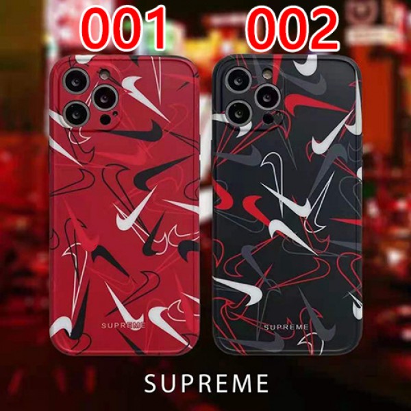 NIKE/SUPREMEコラボブランド激安交換用 iphone 13/12/12 pro/12 mini/12 pro max保護ケースアイフォン11/11 pro/11 pro max/se2カバーナイキブランドレザー製ジャケット型アップルX/XS/XR/8/7スマホケース韓国風スマホケース コピーセレブ愛用ハイブランドケース芸能人愛用メンズレディース 