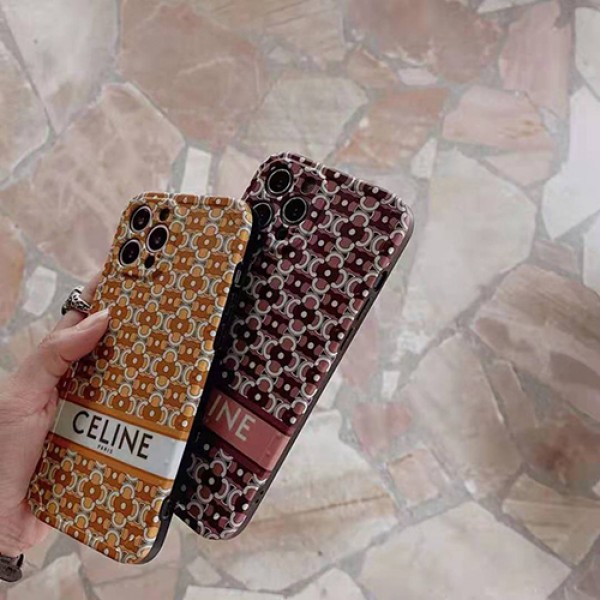 Celine/セリーヌ iphone se2/12/13 pro maxカバー 革製可愛いブランド風パロディケースiphone 11/8/xs maxケース男女ペアお揃い芸能人愛用可愛