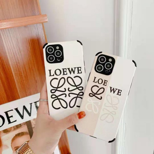 LOEWE/ロエベ iphone13/12/11/xs/xr/8/7ケース メンズレディース可愛いブランド風パロディケースiphone xr/xs maxケースチェーンつき芸能人愛用可愛い 