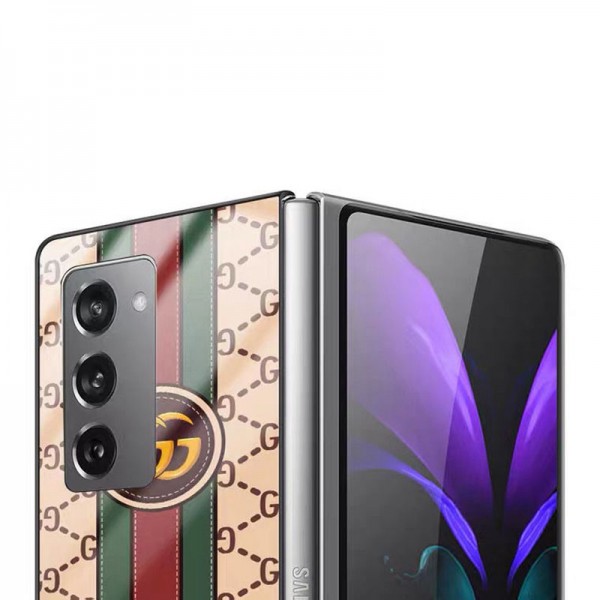 Gucci/グッチ ペアお揃い galaxy z fold 2/3/4ケース ハイブランド可愛い au レディース  おまけつきモノグラム galaxy Z Flip 4/3/2ケース ブランド