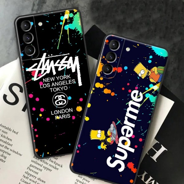 Supreme Stussy ファッション セレブ愛用 galaxy s21/s21+/s21ultraケース 激安ins風 iphone12/12proケースかわいいモノグラム ブランド Galaxy note20/s20/s10+ ースiphone x/8/7 plusケース大人気