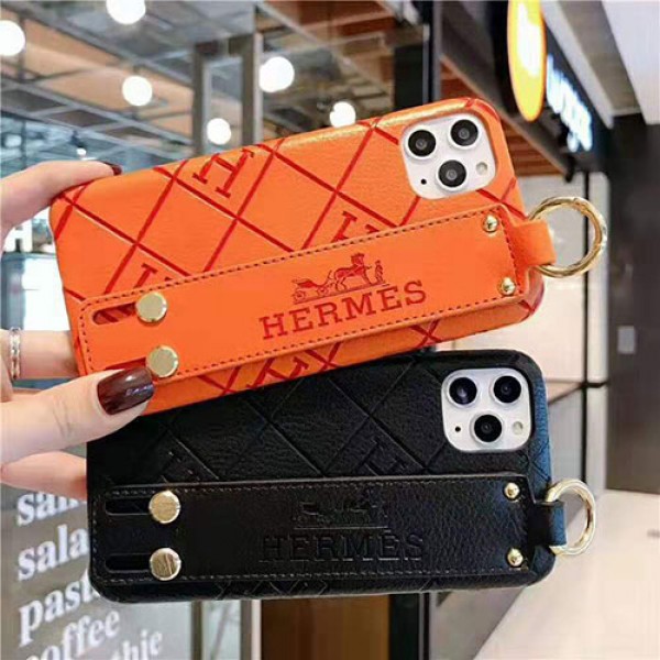 hermes エルメス iphone 12 mini/12 pro/12 pro max/se2/12/11/11pro maxケースブランド iphone xr/xs maxケース ハンドベルト付きアイフォン x/8/7 plusケース高級ファッションオシャレ