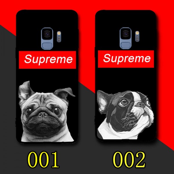 シュプリーム iphone12/12pro galaxy note20ケース ブランドsupreme iphone xr/xs max/se2ケース 個性犬プリント付き ギャラクシーs9/s8ケース xperia xz2/xz1ケースエクスぺリアxz/xzsケースファッション人気