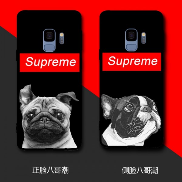 シュプリーム iphone12/12pro galaxy note20ケース ブランドsupreme iphone xr/xs max/se2ケース 個性犬プリント付き ギャラクシーs9/s8ケース xperia xz2/xz1ケースエクスぺリアxz/xzsケースファッション人気