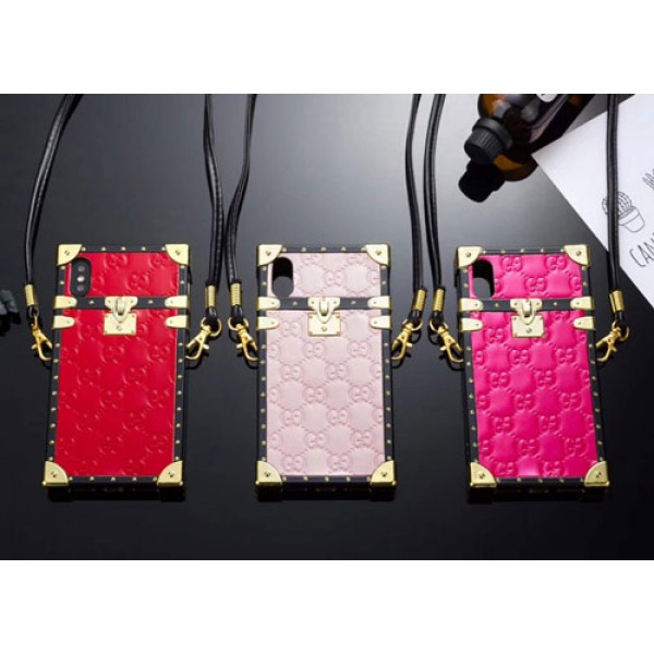 Gucci アイトランクiphone 12/12 pro/12 mini/12 pro maxブランドgucci iPhone xs/xs plusケース グッチ Iphone9/x/8/7 plusスマホケース Iphone6/6s Plus Iphone6/6sカバー ジャケット ストラップ付き 箱デザイン