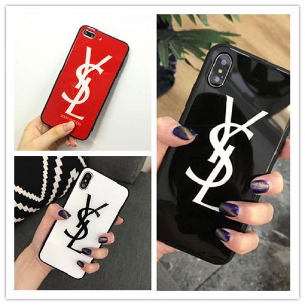 YSL iPhone 12/12 pro max xperia 5/1/10 ii ケース galaxy s10/s20+ huawei p30 iPhone xs/xs plus/xr/11 proケース イヴサンローラン Iphone x/8/7 plusスマホケース galaxys20/s9/s10 plusケースブランド Iphone6/6s Plus Iphone 11 pro max/6/6s/se2カバー ジャケット 簡約 アクリル製