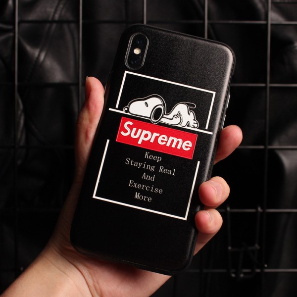 supreme iPhone xc/xsケース シュプリーム Iphonexs/12pro/se2/8/7 plusスマホケース ブランド Iphone6/6s Plus Iphone6/6sカバー ジャケット スヌーピー絵柄