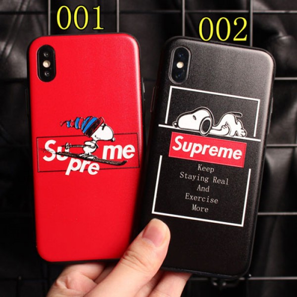 supreme iPhone xc/xsケース シュプリーム Iphonexs/12pro/se2/8/7 plusスマホケース ブランド Iphone6/6s Plus Iphone6/6sカバー ジャケット スヌーピー絵柄