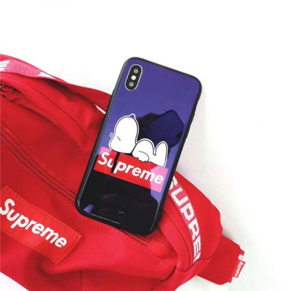 supreme snoopyコラボiPhone 12/12 mini/12 pro max  xperia 5/1/10 ii 5/8 /ace/xz2/xz3ケース galaxy note20/note20 ultra iPhone11/11pro max/xr/xs max/xsケース シュプリーム iphone x/8/7スマホケース ブランドIphone6/6s Plusカバー ジャケット スヌーピー 可愛