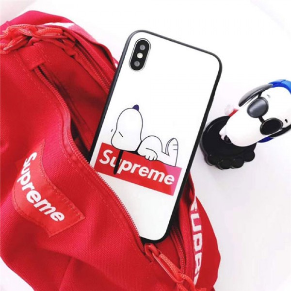 supreme snoopyコラボiPhone 12/12 mini/12 pro max  xperia 5/1/10 ii 5/8 /ace/xz2/xz3ケース galaxy note20/note20 ultra iPhone11/11pro max/xr/xs max/xsケース シュプリーム iphone x/8/7スマホケース ブランドIphone6/6s Plusカバー ジャケット スヌーピー 可愛