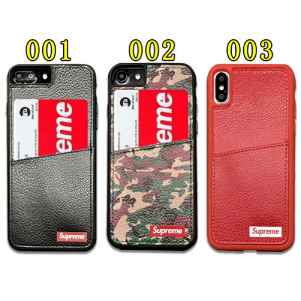 supreme iPhone xr/xs max/xs iphone 12 2020ケース シュプリーム iphone x/8/7/se2スマホケース ブランドIphone6/6s Plusカバー ジャケット カード入れ マックロコ