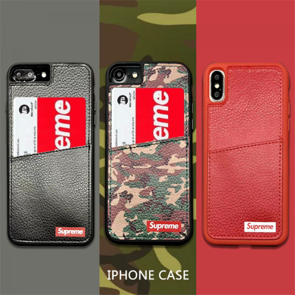 supreme iPhone xr/xs max/xs iphone 12 2020ケース シュプリーム iphone x/8/7/se2スマホケース ブランドIphone6/6s Plusカバー ジャケット カード入れ マックロコ