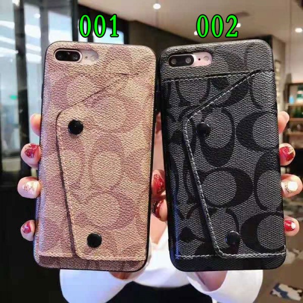 coach iPhone 12/12 pro max/xr/xs max/xs/11pro maxケース コーチ iphone x/8/7スマホケース galaxy s10/s10e/s9 plusケースブランド Iphone12 pro/12 max/12 mini/6/6s Plus Iphone6/6sカバー ジャケット カード入れ