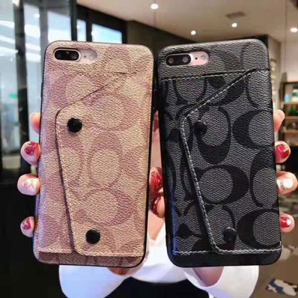 coach iPhone 12/12 pro max/xr/xs max/xs/11pro maxケース コーチ iphone x/8/7スマホケース galaxy s10/s10e/s9 plusケースブランド Iphone12 pro/12 max/12 mini/6/6s Plus Iphone6/6sカバー ジャケット カード入れ