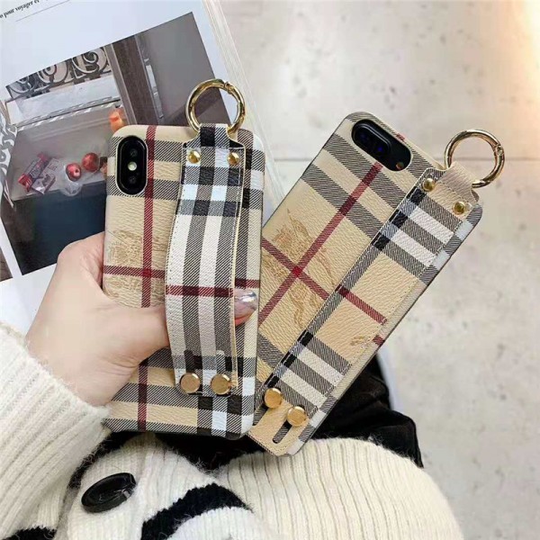 Burberry iPhone 12/12pro/12promaxケース バーバリー iphone x/8/7スマホケース ブランドIphone6/6s Plusカバー ジャケット カード入れ ハンドベルト付き