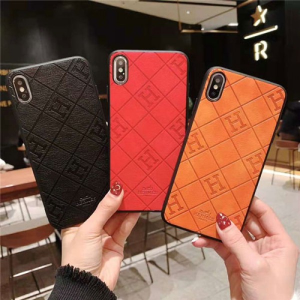 hermes iPhone12/12mini/pro maxケース エルメスGalaxy s10/s10e/s9/s8 plusケース iphone8/7/se2/xr/xs max/xsスマホケース ブランド Iphone6/6s Plusカバー ジャケット 菱形 H文字