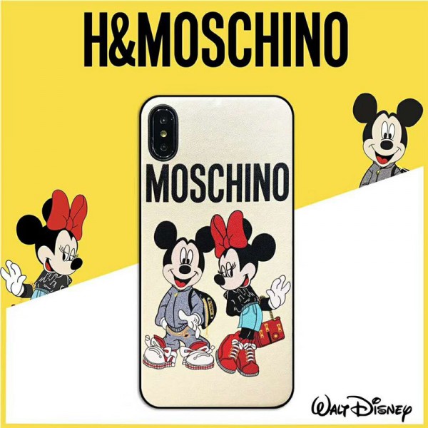 moschino iPhone xr/xs max/xsケース モスキーノ iphone x/se2/8/7/6スマホiphone 12 2020ケース ブランド Iphone6/6s Plusカバー ジャケット カートンギャラクター絵柄