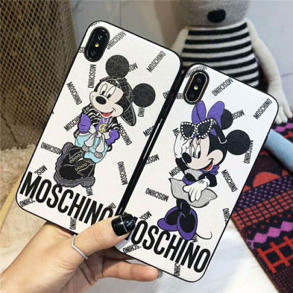 moschino iPhone xr/xs max/xsケース モスキーノ iphone x/se2/8/7/6スマホiphone 12 2020ケース ブランド Iphone6/6s Plusカバー ジャケット カートンギャラクター絵柄