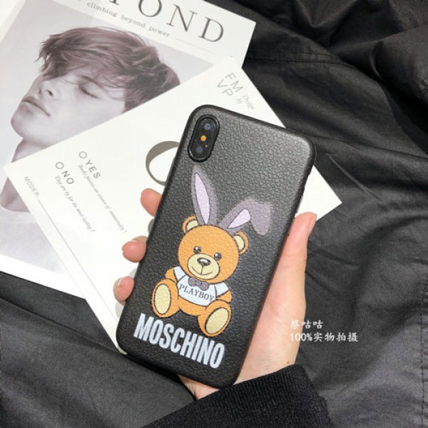 moschino iphone12/12mini/12pro/12promaxケース モスキーノ iphone x/8/7/se2/11proスマホiphone 12 2020ケース ブランド iPhone xr/xs max/xsカバー ジャケット 熊絵柄