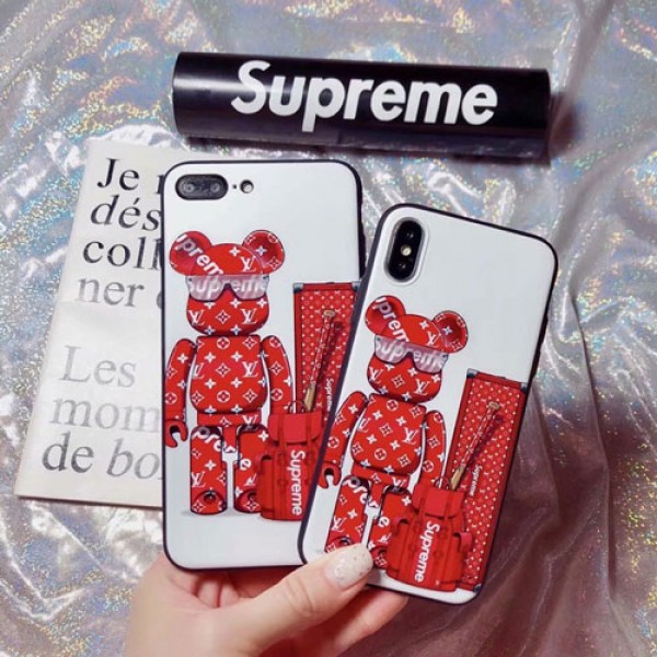 supreme iphone 12 2020 iPhone xr/xs max/xsケース シュプリーム iphone x/8/7/se2スマホケース ブランド ルイヴィトン Iphone6/6s Plusカバー ジャケット 熊絵柄