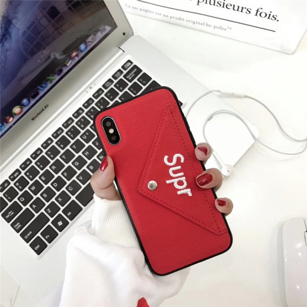 supreme iPhone 12/12pro/12promaxケース シュプリーム iphone x/se2/8/7スマホケース ブランド Iphone6/6s Plusカバー ジャケット 封筒デザイン カード入れ