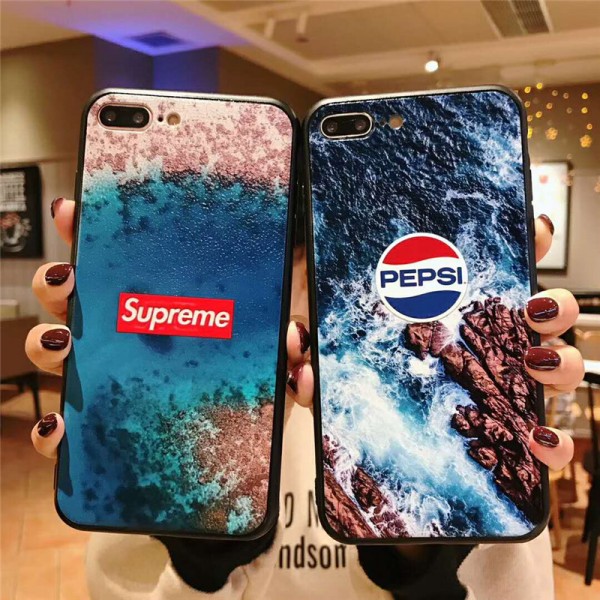 supreme gucci iPhone121/12pro/12promaxケース グッチ iphone  xr/xs max/xs/8/7/se2スマホケース ブランドpepsi Iphone6/6s Plus Iphone6/6sカバー 渚絵柄 ジャケット