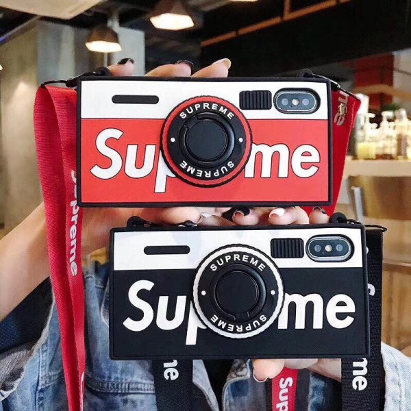 supreme iphone 12 2020 iPhone xr/xs max/xsケース シュプリーム iphone x/8/7/se2スマホケース ブランド Iphone6/6s Plusカバー シリコン製 ジャケット ストラップ付き