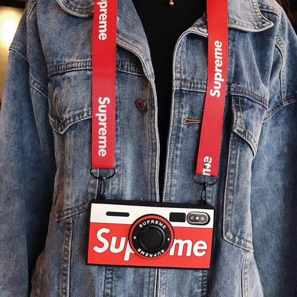 supreme iphone 12 2020 iPhone xr/xs max/xsケース シュプリーム iphone x/8/7/se2スマホケース ブランド Iphone6/6s Plusカバー シリコン製 ジャケット ストラップ付き