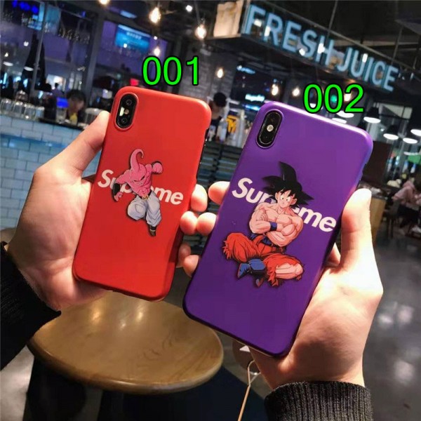 supreme iPhone 12/12pro/12pro maxケース シュプリーム iphone x/se2/8/7スマホケース ブランド Iphone6/6s Plusカバー 悟空絵柄 魔人ブウ絵柄 ジャケット