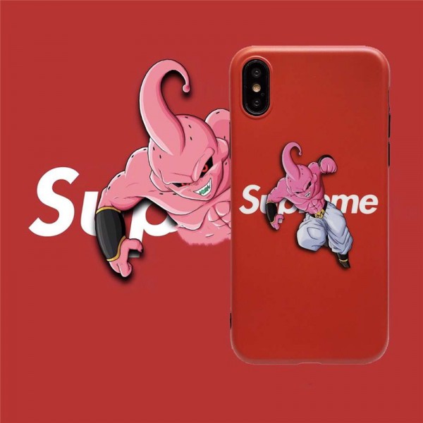 supreme iPhone 12/12pro/12pro maxケース シュプリーム iphone x/se2/8/7スマホケース ブランド Iphone6/6s Plusカバー 悟空絵柄 魔人ブウ絵柄 ジャケット