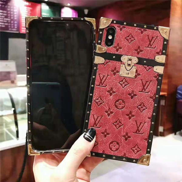 LV/ヴィトンブランド  iphone 13/13mini/13pro maxケーストランク型 復古風 アイフォン12/12mini/12promaxケース ショルダー 個性潮IPHONE11/SE2/X/8/7カバーファッション人気ストラップ付き携帯便利メンズ レディーズ芸能人愛用 