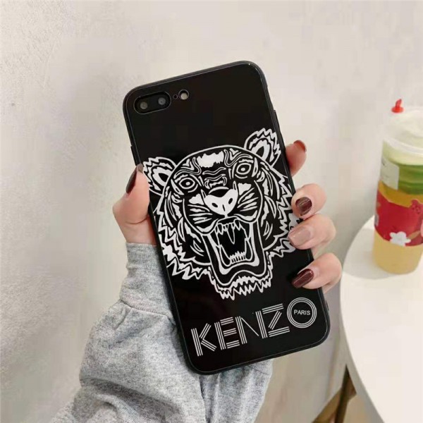 ケンゾー kenzo iphone xr/xs maxケース 虎頭付き アイフォン xs/xケース ブランドカッコイイ iphone se2/8/7 plusケースファッションオシャレ 人気ペア