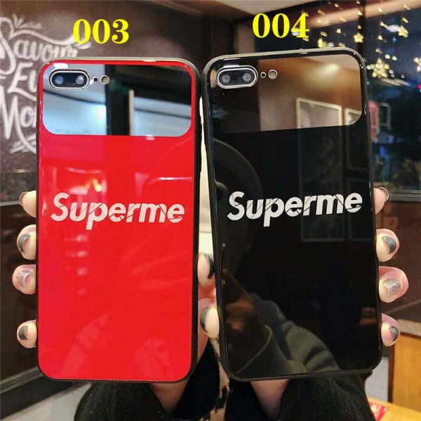 gucci supreme iphone xr/xs maxケースディオール iphone xs/xカバー個性ブランドdiorアイフォン 12pro max/8/7 plusケースガラス表面ミラー付き