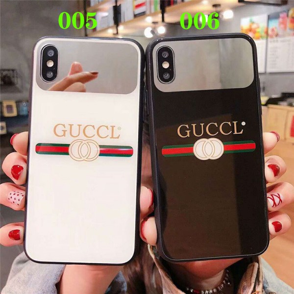 gucci supreme iphone xr/xs maxケースディオール iphone xs/xカバー個性ブランドdiorアイフォン 12pro max/8/7 plusケースガラス表面ミラー付き