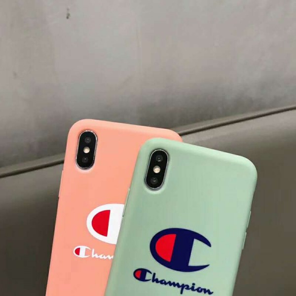 supreme iphone xr/xs maxケースシュプリームチャンピオン iphone xs/xカバー ファッションシンプル アイフォン se2/8/7/6s plusケース潮流 男女兼用