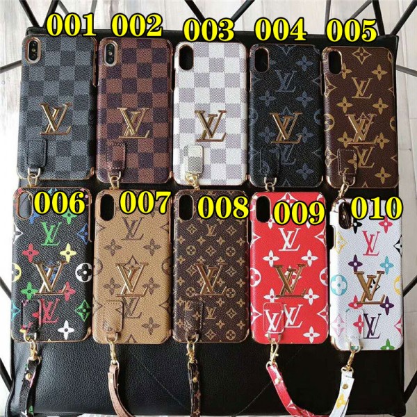 lv ルイヴィトン iphone xr/xs max/se2ケース 経典 iphone12/12pro/12pro maxケース ブランド iphone テンアールケース モノグラムダミエストラップ付き