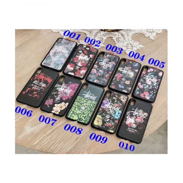 ステューシー stussy Galaxy s10/s10plusケース ブランド個性 galaxy s10e/A30Aケース iphone xr/xs max/se2ケース花柄オシャレ アイフォン 8/7 plusケース メンズレディース兼用