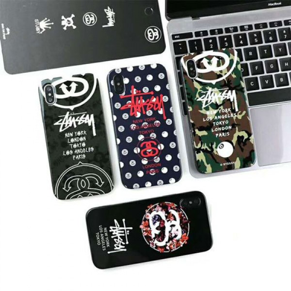 stussy ステューシー iphone xr/xs max/se2ケース ブランド個性 iphone 12 2020ケース 迷彩 花柄 アイフォン 8/7 plusジャケットケース 潮流メンズレディース兼用