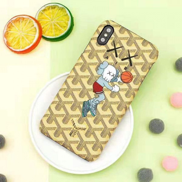 GOYARD ゴヤール iphone xr/xs maxケース ブランド iphone xi/11R/12pro maxケース 個性KAWS iphone x/8/7/SE2 プラスケース ファッション人気キャラクターケース