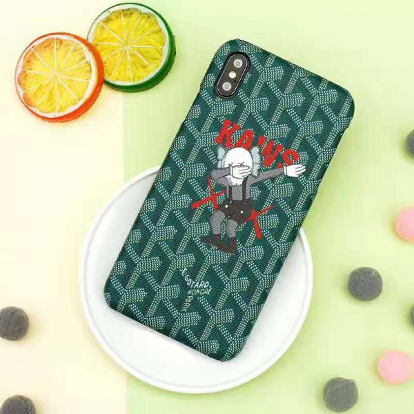 GOYARD ゴヤール iphone xr/xs maxケース ブランド iphone xi/11R/12pro maxケース 個性KAWS iphone x/8/7/SE2 プラスケース ファッション人気キャラクターケース