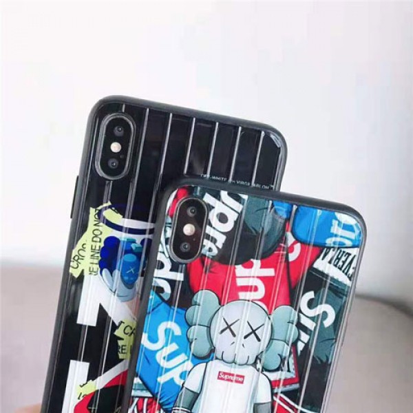 シュプリーム kaws iphone xr/xs maxケースブランド iphone XI/11 maxケース個性キャラクターアイフォン x/se2/8/7 plusケースファッション潮流