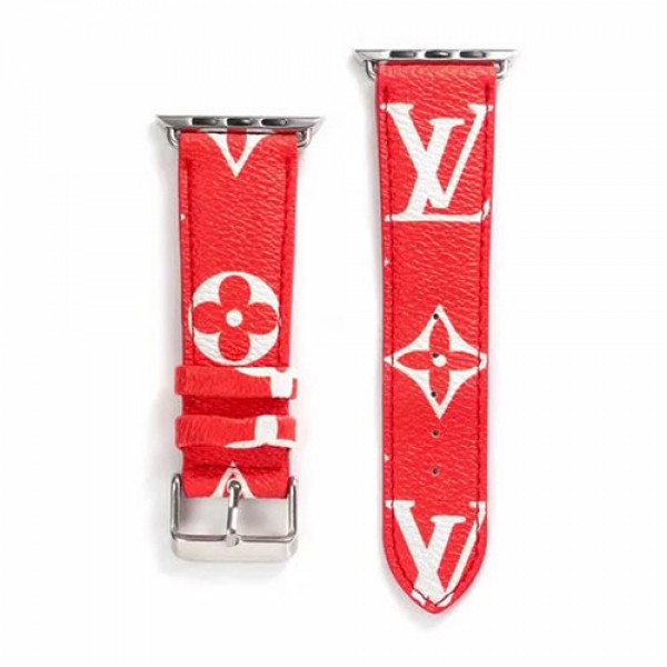 Lv/ルイヴィトン ブランドアップルウォッチ8/7/6/se2バンドApple Watch 7/8/6/5/4/3ベルト 交換用かわいいビジネスマン用高級Apple Watch 6/5/4/3ブランドバンド本革